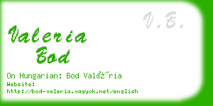 valeria bod business card